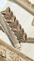 Cinto ajustable hojas de metal plateado con brillos (acci16) en internet