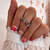 Anillo pandora flowers (A104) - LOURDES JOYAS