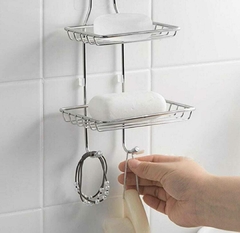 Jabonera Doble con Adhesivo soporte jabón Baño duc - comprar online