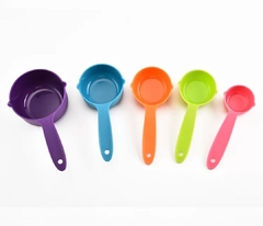 Cucharas medidoras cocinar pack 5 tamaños colores en internet