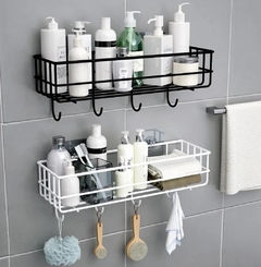 Estante Accesorios Cocina Baño con Ganchos y Adhesivo - comprar online