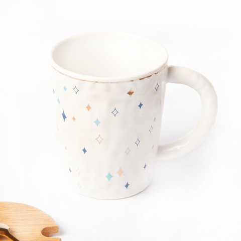 Taza de ceramica con Tapa de Bambu y cucharita Petit
