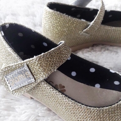 glamis ballerinas. lurex dorado - comprar online