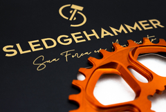 Imagem do Coroa Bike Padrão Sram GXP 6mm - Alumínio CNC - Laranja - Sledgehammer