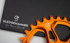Coroa Bike Padrão Hollowgram / FSA - Alumínio CNC - Laranja - Sledgehammer