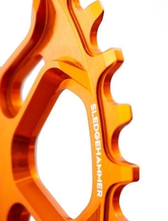 Coroa Bike Padrão Hollowgram / FSA - Alumínio CNC - Laranja - Sledgehammer na internet
