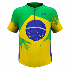 Camisa de Ciclismo Infantil Márcio May Bandeira do Brasil Frente