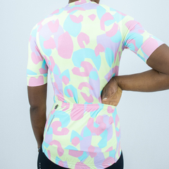 Camisa de Ciclismo Feminina Márcio May Funny Candy Colors Foto com Modelo Detalhes