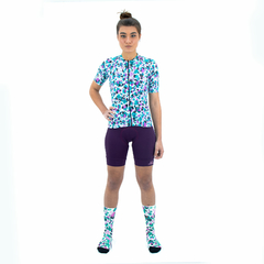 Camisa de Ciclismo Feminina Marcio May Funny Aquarela