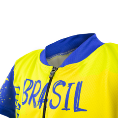 Camisa de Ciclismo Infantil Márcio May Brasil Detalhes