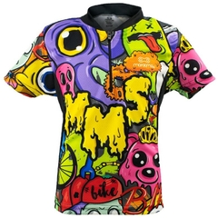 Camisa de Ciclismo Infantil Márcio May Monstros Frente