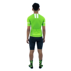 Camisa de Ciclismo Márcio May Pro Jade Foto com Modelo Costas