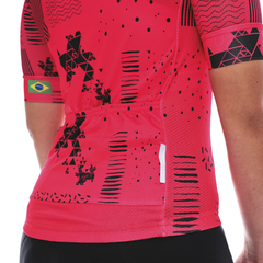 Camisa Ciclismo Feminina Sport Marcio May Lucky Foto com Modelo Detalhes