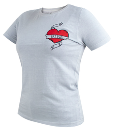 Camiseta Feminina Marcio May Coração Bike Lado Esquerdo