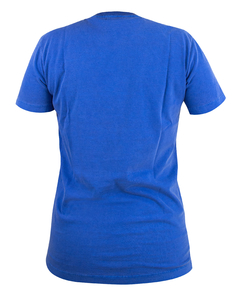 Camiseta Casual Feminina Marcio May Happiness Azul Costas