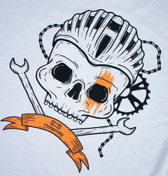 Camiseta Casual Masculina Marcio May Skull Gears Detalhes