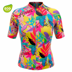 Camisa de ciclismo Feminina Márcio May Funny Premium Colorful Foliage Frente