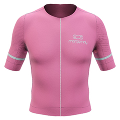Camisa de Ciclismo Márcio May Pro Deep Pink Frente