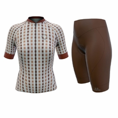 Kit Camisa Sport Holly com Bermuda Comfort Marrom