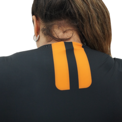 Camisa Ciclismo Marcio May Pro Black And Orange Foto com Modelo Detalhes