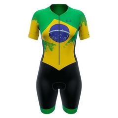 Macaquinho Feminino Marcio May Sport Bandeira Brasil Frente