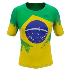 Camiseta Casual Marcio May Sports Bandeira Brasil Frente