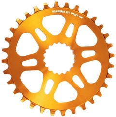 Coroa Bike Padrão Hollowgram / FSA - Alumínio CNC - Laranja - Sledgehammer