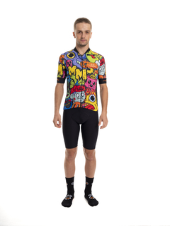 Camisa de Ciclismo Masculina Sport Marcio May Monstros Foto com Modelo Frente