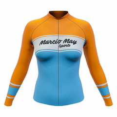 Camisa Ciclismo Feminina Sport Márcio May Manga Longa Soft Vintage Frente
