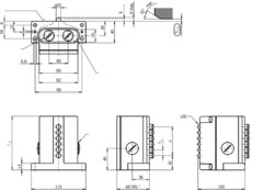 Euchner GSBF03D12-502-M - Chave de fim de curso múltipla vertical - 3 Elementos tipo Chanfro (Teto) - comprar online