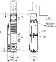 Euchner STA3A-4121A024M - Chave de Segurança Metálica com Bloqueio - comprar online