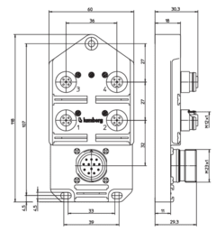 Lumberg ASBS 4/LED 5-4 