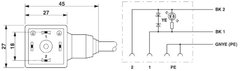 Phoenix Cabo Sensor 3 Polos, Solenóide 24v para Conector de válvula A, com 1 LED na internet