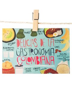 Postal gastronomía colombiana