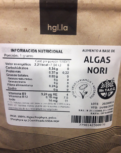 Alga Nori / Nory En Polvo Orgánica Organikal 50Gr - comprar online