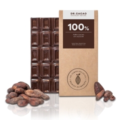 Chocolate Puro En Barra Natural Sin Aditivos Sin Tacc al 100% Dr. Cacao 75grs