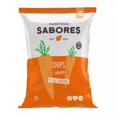 Chips 100 % Naturales Con Sal Marina Nuestros Sabores 80Gr