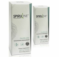 Spiruline CLOROFILA PLUS: Spirulina + Clorofila complex + Vitamina C / Sin Tacc (100 Capsulas)
