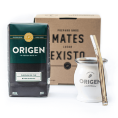 Kit Matero Origen (Mate Y Bombilla De Acero Inoxidable + Yerba) - TEMPLE ORGANICO - Tienda De Alimentos Orgánicos y Agroecológicos