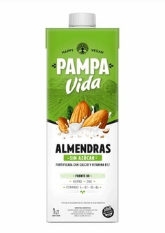 Leche De Almendras Original Sin Azúcar Sin Esencias Sin Tacc Pampa Vida 1lt (Solo disponible en CABA)