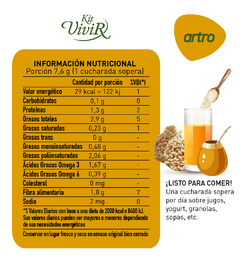 Kit Vivir ARTRO: Curcuma + Calcio + Chia (Disminuye Dolor Inflamación Rigidez) 230Gr - TEMPLE ORGANICO - Tienda De Alimentos Orgánicos y Agroecológicos