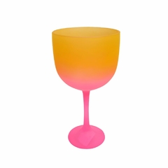 Taça de Gin 550ML Bicolor Rosa e Amarelo - Unidade - Leia a descrição