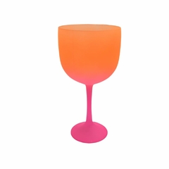 Taça de Gin 550ML Bicolor Rosa e Laranja - Unidade - Leia a descrição