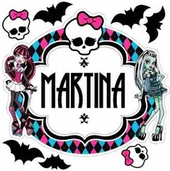 Kit Vinilo Monsterhigh Con Tu Nombre! Draculaura - Mister Vinilikus