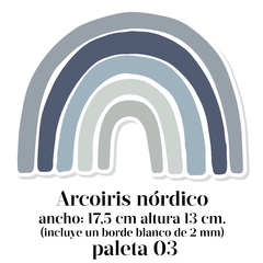 arcoiris planchita stickers paleta de color pastel nordico falso empapelado