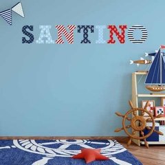 Vinilo Decorativo Letras De 34 Cm Estilo Náutico Marinero