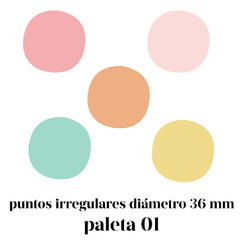 Vinilo planchita 60 puntitos irregulares paleta 01 - comprar online