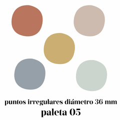 puntos dots lunares planchita paleta de color colores pastel diseño nordico