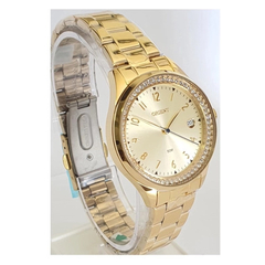 Relógio analógico Orient FGSS1221 C2KX feminino dourado na internet