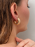 Argola tubular detalhes - banhado à Ouro 18k - comprar online